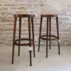 Pair Of Baumann Wooden High Stools