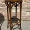 Pair Of Curved Wood Bar Stools
