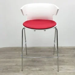 Offisit Cove White And Red High Stool