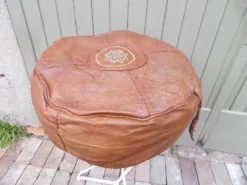 Large Vintage Moroccan Leather Pouf 21 Large Vintage Moroccan Leather Pouf -Cozy Seats Store 8a68d960 15e6 45e8 acb7 2105b37b200b
