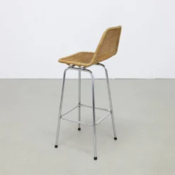 3x Bar Stool In Rattan And Chrome By Rohé Noordwolde, 1960s -Cozy Seats Store 8b9dd92d 265c 4a1d b93d 56d780ac7f48