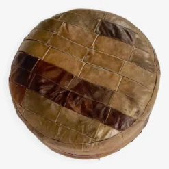 Vintage Leather Patchwork Pouf, 1970 -Cozy Seats Store 8d124cd7 1c1a 4a8e 936c e0d2ac0756f8