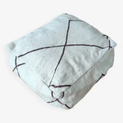Moroccan Berber Pouf White And Black -Cozy Seats Store 8ec70433 87ed 450a 9156 785edf392ebd
