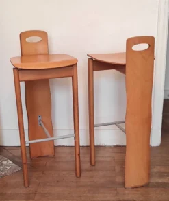 80's Design Solid Wood High Stools -Cozy Seats Store 93d17786 b301 4de4 955c 1c9c5e7ea89e