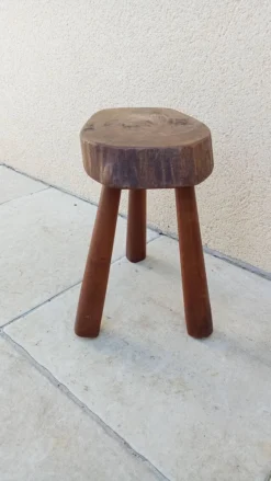 Vintage Brutalist Wooden Stool -Cozy Seats Store 943510fb ed0b 4c2b 8fc7 80456e298597
