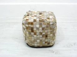 Large Leather Pouf Patchwork, 1980s -Cozy Seats Store 974a92b5 ab4e 4004 b805 aec4db6d9741