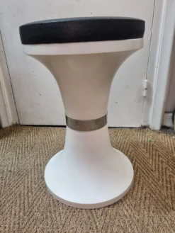 Stool Tam Tam Top Skaï Black From 1970