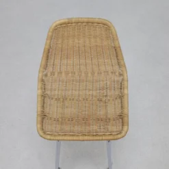 3x Bar Stool In Rattan And Chrome By Rohé Noordwolde, 1960s -Cozy Seats Store 97db0819 4666 45e3 aa05 84cdb67b4cc6