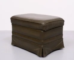 Green Leather Pouf . 1970s Germany -Cozy Seats Store 97def6d8 32f2 44e0 bae6 799a3882a93f