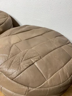 Pair Of Patchwork Leather Poufs From Sède -Cozy Seats Store 983f0655 ea07 4c46 8902 392352f0f47c