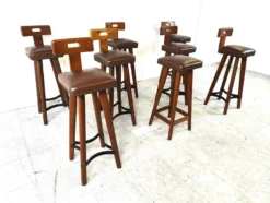 Set Of 8 Vintage Brutalist Bar Stools, 1960s -Cozy Seats Store 99cd984a 1da8 46ce 8ab6 8555545ecd58