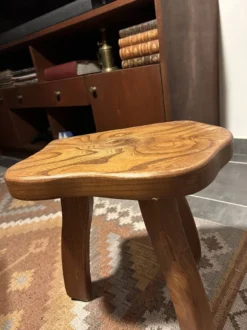 Brutalist Solid Wood Stool