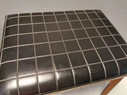 Danish-made Storage Furniture/stool In Teak Wood And Black Skai ( Faux Leather) Estimated 1960-1970s -Cozy Seats Store 9c3e976f e83a 4959 b672 294c56a7c898