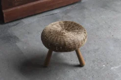 Wicker Tripod Stool By Tony Paul, 1950s, USA -Cozy Seats Store 9d4adf35 d29e 41a3 b8e0 4010e16e3920