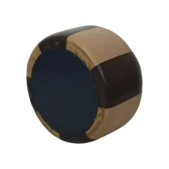 Round Vintage Pouf Two-tone Brown Skai Leather Patchwork Sixties -Cozy Seats Store 9d6b6c0b 61de 402e a542 97dfea8ac360