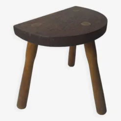 Old Milking Bench Half-moon Tripod Stool -Cozy Seats Store 9dc1b27f d89d 4f8f aad7 e772764524af