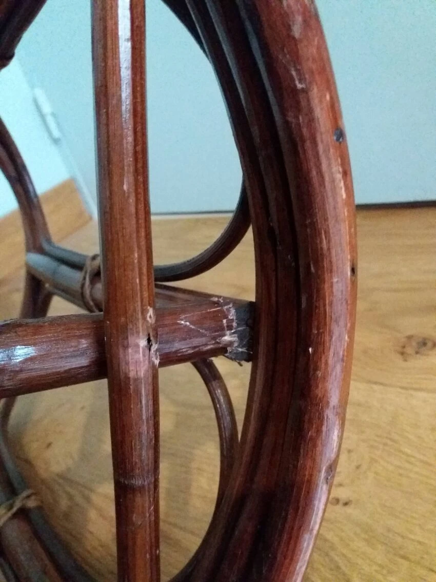 Wicker Pouf With Cushion 6 Wicker Pouf With Cushion - Image 6