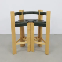 3x Rare Postmodern Bar Stool In Leather, 1990s -Cozy Seats Store 9f7c9de0 8250 4217 bae0 bd45b92780da