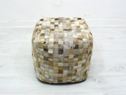 Large Leather Pouf Patchwork, 1980s -Cozy Seats Store 9fdade7d 153f 4924 aebe 83fda2ac76a2