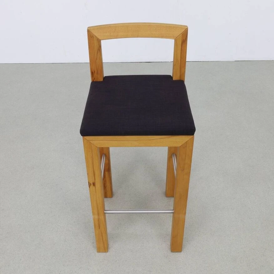 5x Bar Stool In Massive Wood By Göhring 11 5x Bar Stool In Massive Wood By Göhring - Image 11