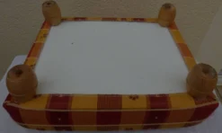 Fabric Footrest With Beech Wood Foot - Very Good Condition -Cozy Seats Store a33ac222 40c0 43c0 abe9 dfb8b04a3188