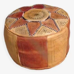 Vintage Moroccan Leather Pouf -Cozy Seats Store a3af518d c245 4bae b4b4 bc3ff84321cf