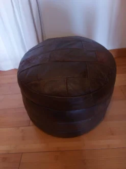 Leather Patchwork Pouf, Vintage 70'S By Sede -Cozy Seats Store a3cf10c6 139e 4b5d 94ef 273e82496932