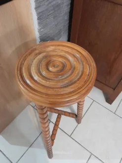 Pedestal Table Turned Wooden Stool Vintage 50s -Cozy Seats Store a45e575a 3ec7 41c2 9478 820ab12d7fd9