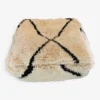Benin Ouarain Pure Wool Pouf