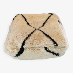 Benin Ouarain Pure Wool Pouf