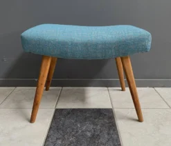 Blue Foot Stool / Ottoman 1960s -Cozy Seats Store a957bc97 b5dd 4926 889a a6a52a0fcc1d
