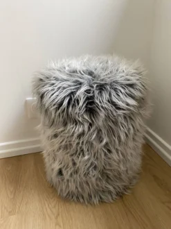 Vintage Pouf In The Style Of Pelfran, Gray Long-haired Synthetic Fur 10 Vintage Pouf In The Style Of Pelfran, Gray Long-haired Synthetic Fur -Cozy Seats Store ab3de2d3 4101 4a79 a352 c98863224591