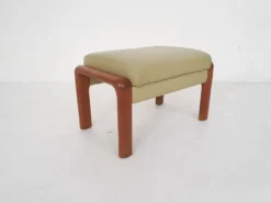 Leather And Teak Ottoman By Sven Ellekaer For Komfort, Denmark 1960s -Cozy Seats Store ac066a62 899f 4cfb b8fc 601b31c98e35