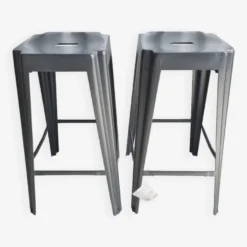Gray Steel Bar Stool