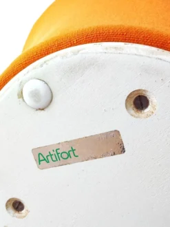 Vintage Space-Age Pouf/footstool In Orange Jersey By Pierre Paulin Old Edition Artifort, 1960. -Cozy Seats Store ad5de674 2fae 49bf 9119 4f8d7c9c4fae