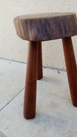 Vintage Brutalist Wooden Stool -Cozy Seats Store ae87126d 5dc7 4d30 a659 4f0102604e94