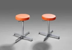 Pair Of Chrome Steel Stools -Cozy Seats Store aee18eb3 4bf2 4390 9ccb 094a3a16a4f1