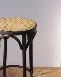 Vintage Wood And Cane Stool -Cozy Seats Store af281083 3c75 42dc 9544 2ef3fc0ab0ca