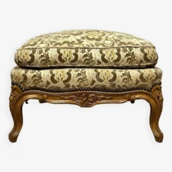 Louis XV Style Pouf Or Ottoman In Cherry Wood -Cozy Seats Store af316bb6 31cb 45e5 bd03 b3752cda8d43