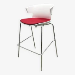 Offisit Cove White And Red High Stool -Cozy Seats Store afdf79ab 8e8a 4740 8766 0643753d1c1b