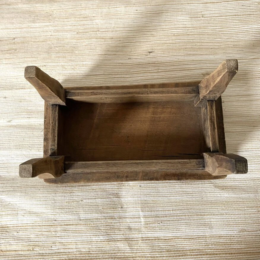 Old Low Stool 4 Legs 2 Old Low Stool 4 Legs - Image 2