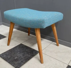Blue Foot Stool / Ottoman 1960s