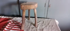 Old Small Country Stool In Raw Wood - Tripod Base -Cozy Seats Store b532a0af 91ca 48c5 b067 49b5e982c5fc