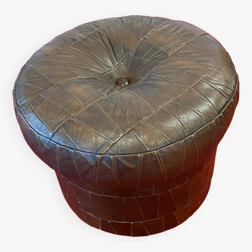 De Sede Leather Storage Pouf 4 De Sede Leather Storage Pouf - Image 4