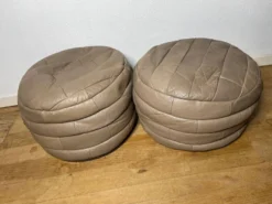 Pair Of Patchwork Leather Poufs From Sède -Cozy Seats Store b5b70f6b 2dd5 419a afff e1c0af6e5552