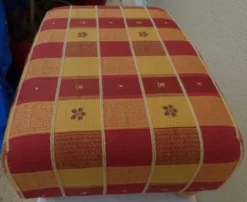 Fabric Footrest With Beech Wood Foot - Very Good Condition -Cozy Seats Store b5e01c22 f99e 4af7 b262 1cfe0a35be9d