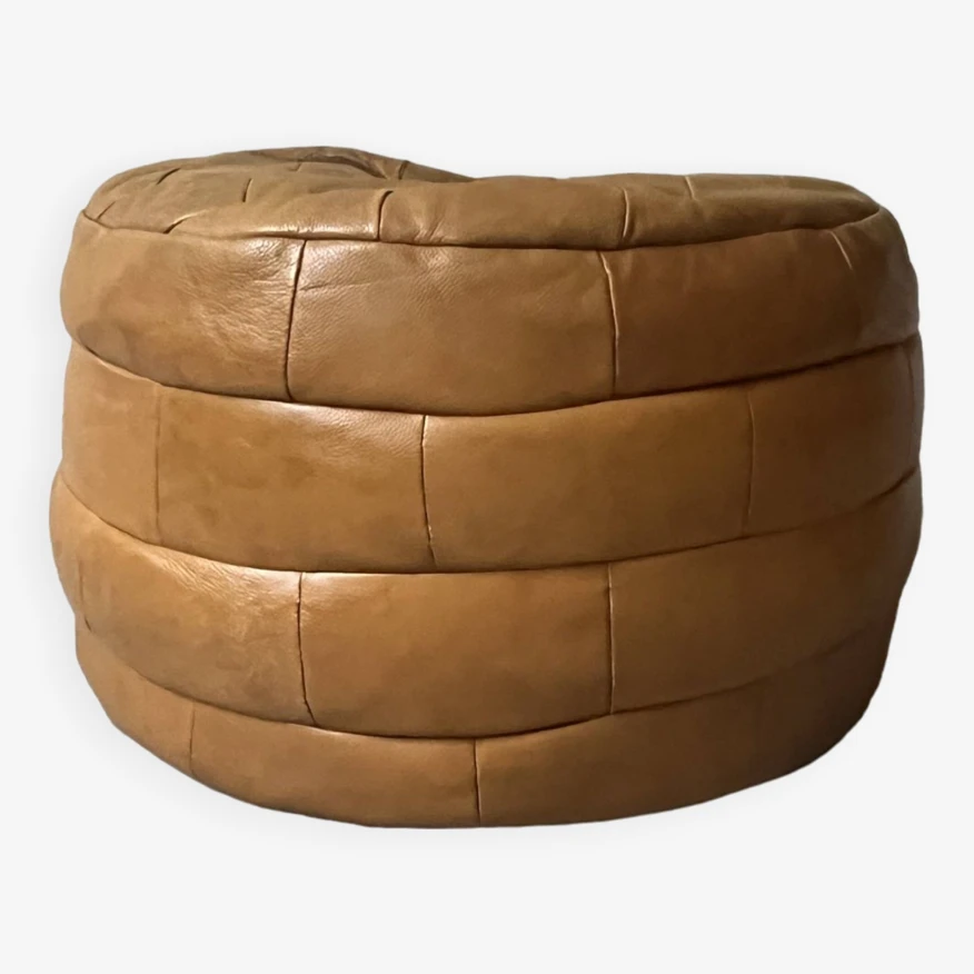 Pouf In Genuine Leather Patchwork Colors, 1970 7 Pouf In Genuine Leather Patchwork Colors, 1970 - Image 7