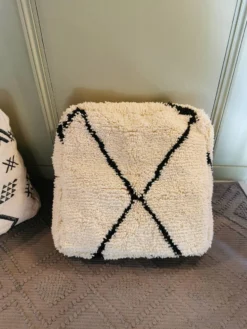 Benin Ouarain Pure Wool Pouf -Cozy Seats Store ba615fe2 e9ce 4816 9940 5a61445de759