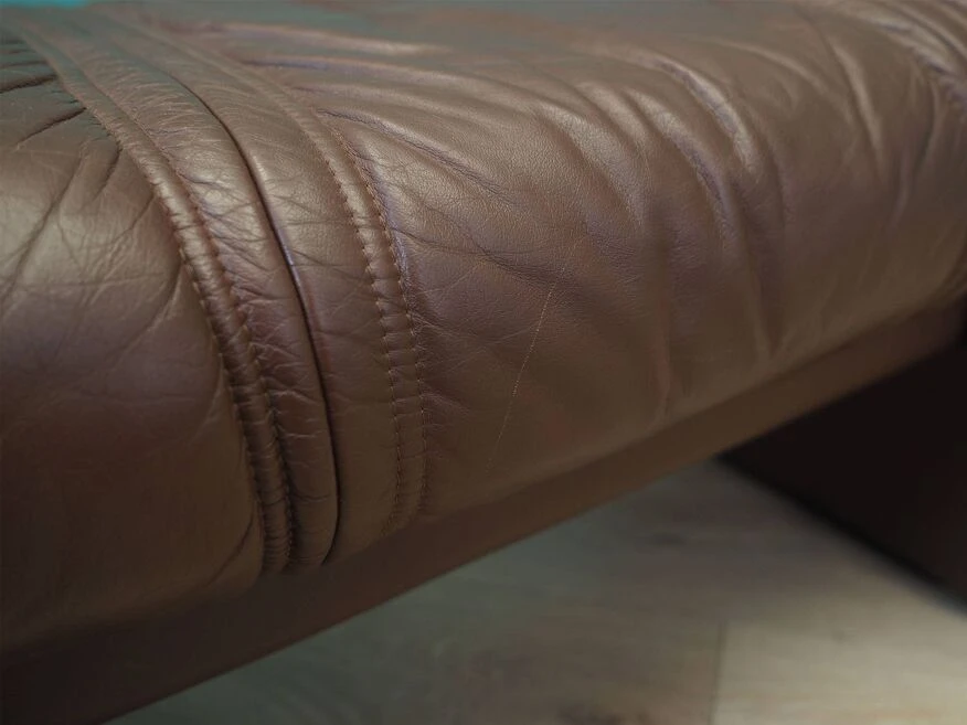 Leather Puff, Danish Design, 1970s, Production: Denmark 8 Leather Puff, Danish Design, 1970s, Production: Denmark - Image 8