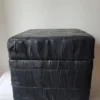 Black Leather Chest Ottoman